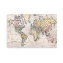 Nástenná ceduľa z borovicového dreva Really Nice Things Mapamundi, 40 × 60 cm