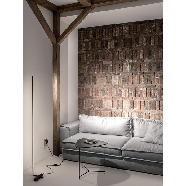 Čierna kovová LED stojacia lampa s tienidlom z akrylového skla (výška  140 cm) Raccio – Nova Luce-image-1