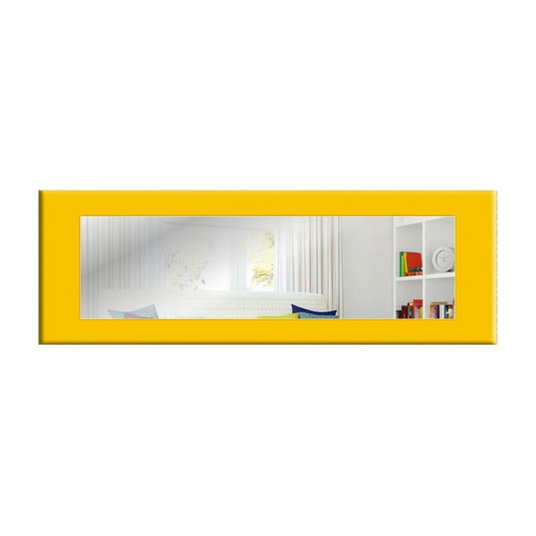 Nástenné zrkadlo so žltým rámom Oyo Concept Eve, 120 x 40 cm