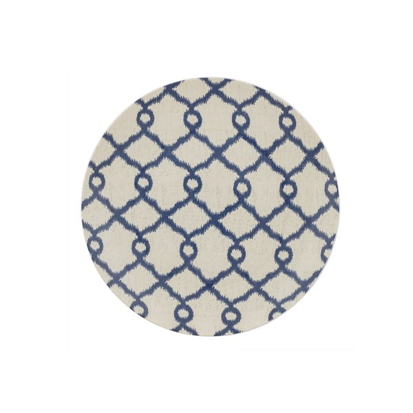 Béžovo-modrý porcelánový servírovací tanier Villa Altachiara Papavero, ø 31 cm