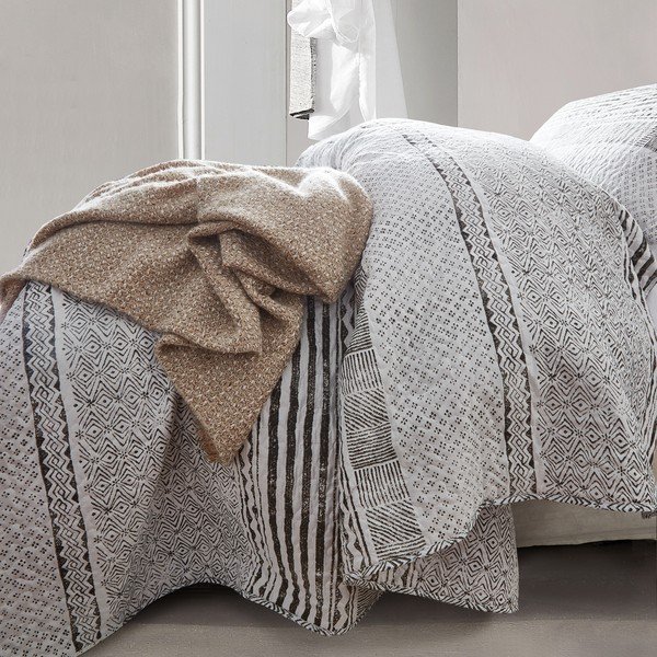 Prikrývka z mikroperkálu s dvoma obliečkami na vankúš Sleeptime Elegant Stripe, 250 x 260 cm-image-2