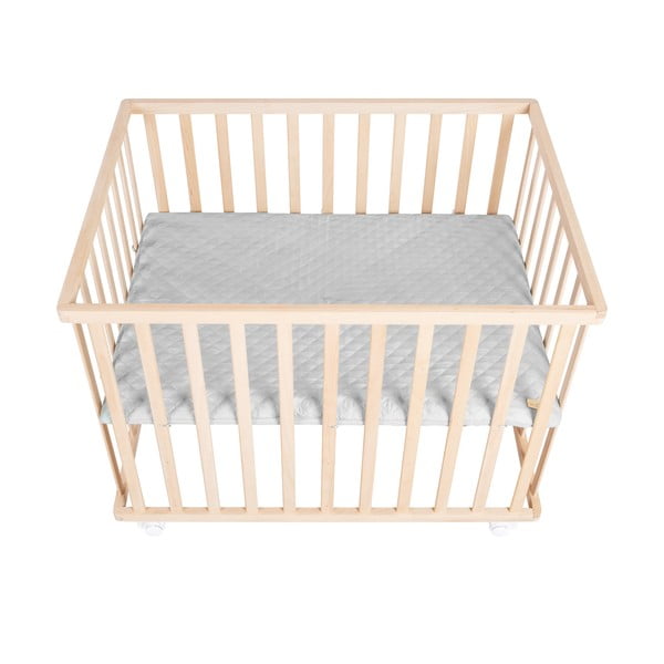 Sivá detská ohrádka z bukového dreva 75x100 cm Roba style – Roba-image-2