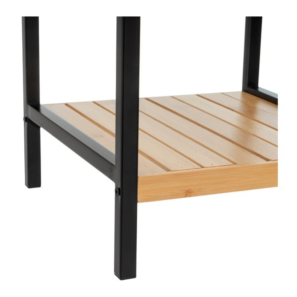 Bambusový regál v čierno-prírodnej farbe 30x70 cm – Casa Selección-image-1