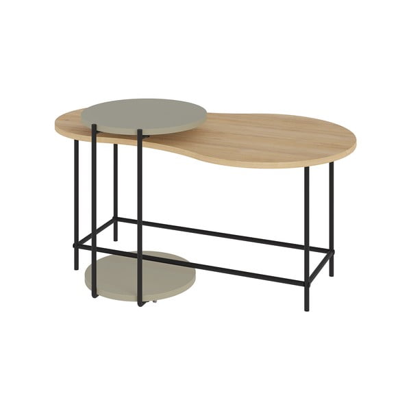 Konferenčné stolíky s doskou v dubovom dekore v súprave 2 ks 65x103 cm Rosie – Marckeric