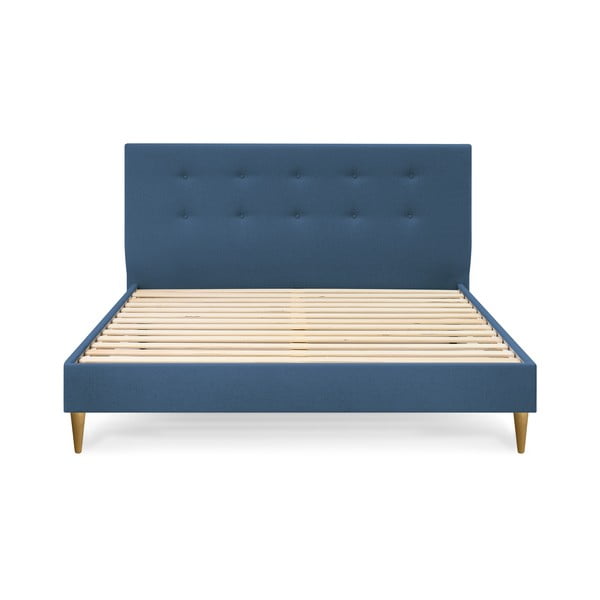 Modrá dvojlôžková posteľ Bobochic Paris Light, 180 x 200 cm-image-2