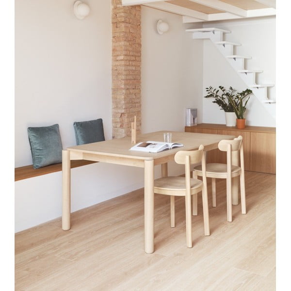 Rozkladací jedálenský stôl v dekore jaseňa 160x100 cm Atlas - Teulat-image-1