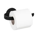 Matne čierny samodržiaci kovový držiak na toaletný papier Bivio – Wenko