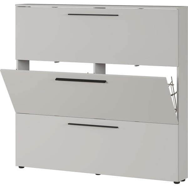 Sivobéžová výklopná skrinka na topánky Utah - Germania-image-2