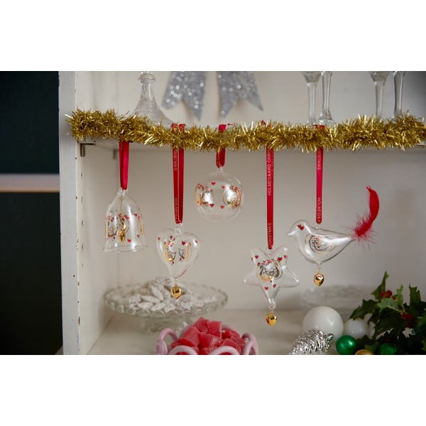 Sklenená ručne fúkaná vianočná ozdoba ø 5,5 cm Ann-Sofi Romme Annual Christmas Bell 2025 – Holmegaard-image-4