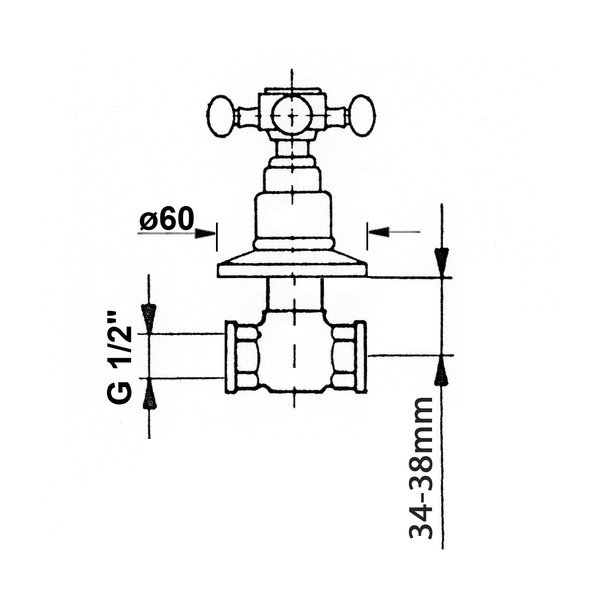 Podomietkový ventil v bronzovej farbe Antea Hot – Sapho-image-1