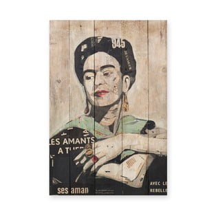 Drevená ceduľa 40x60 cm Frida Les Amants - Madre Selva