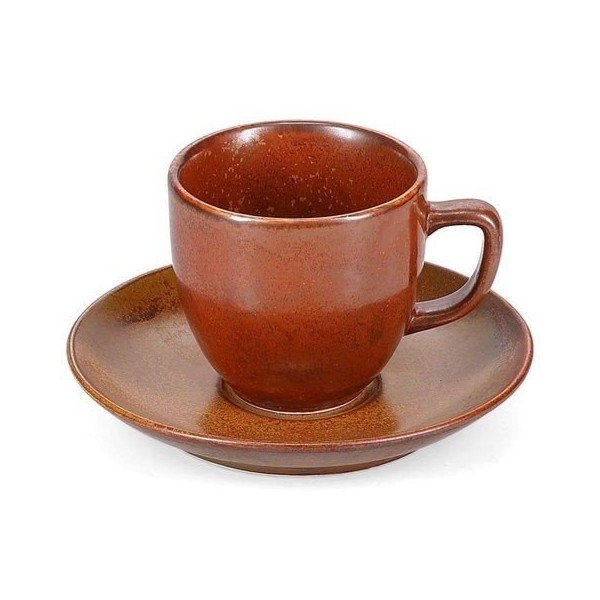 Hnedý porcelánový tanierik ø 14 cm Ovio – BonBistro-image-1