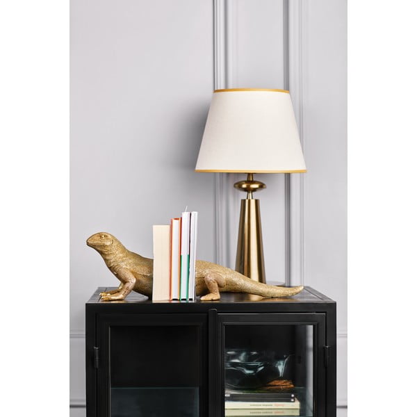 Sada dvoch zarážok na knihy v zlatej farbe Kare Design Lizard-image-1