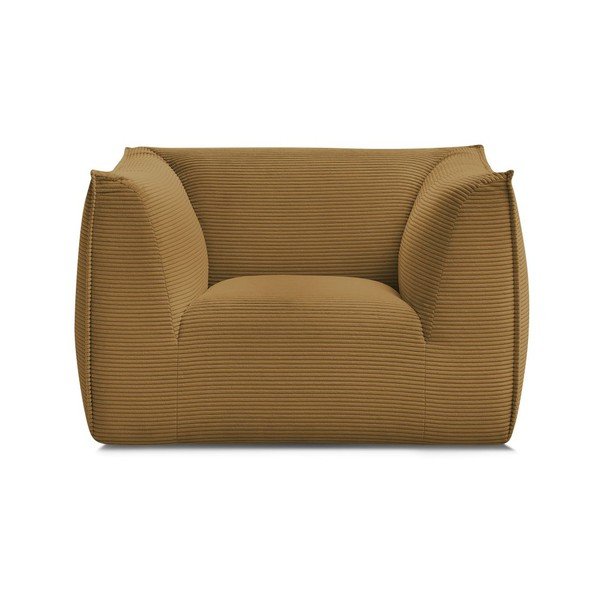 Menčestrové kreslo v horčicovej farbe Giorgia – Bobochic Paris-image-2