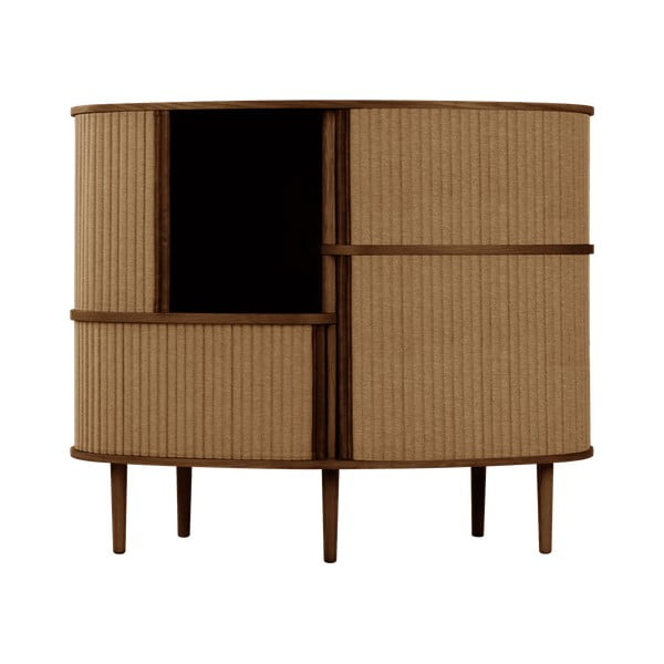 Hnedo-svetlohnedá skrinka v dekore duba s posuvnými dverami 120x100x50 cm Audacious – UMAGE-image-1