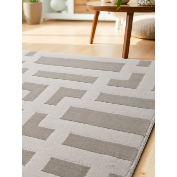 Sivo-krémový behúň 80x240 cm Perles Onyx – Elle Decoration-image-3