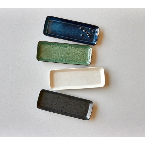 Servírovacia keramická tácka 14x38 cm Gastro Green/Black – Bitz-image-1