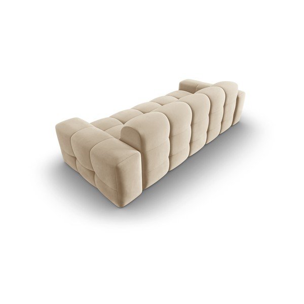 Béžová zamatová pohovka 222 cm Kendal - Micadoni Home-image-4