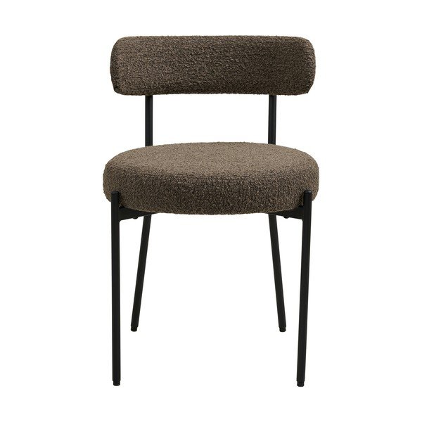Hnedá čalúnená jedálenská stolička Badalona – House Nordic-image-3