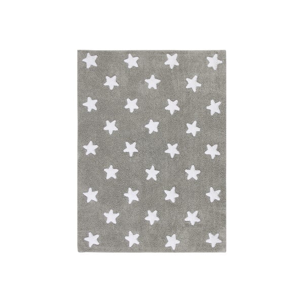 Sivý bavlnený ručne vyrobený koberec Lorena Canals Stars, 120 x 160 cm