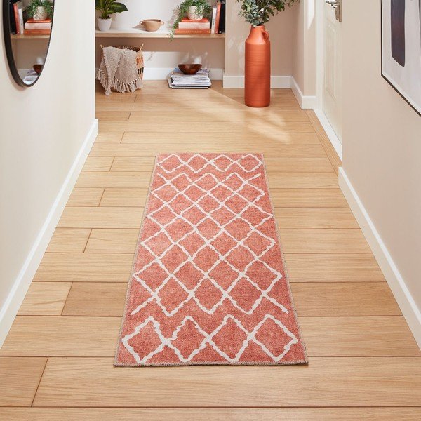 Oranžový prateľný behúň 76x230 cm Coral Orange – Think Rugs-image-1