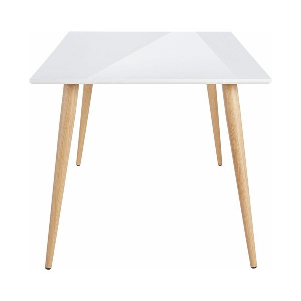 Lesklý biely jedálenský stôl Støraa Canton, 160 x 90 cm-image-2