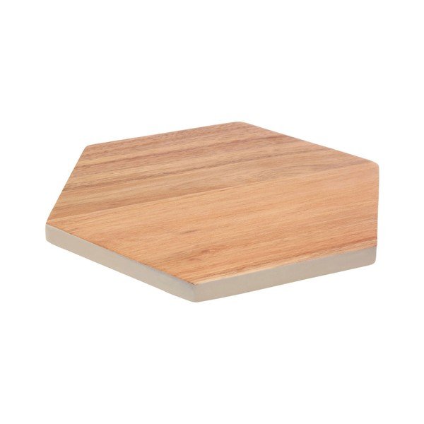 Doštička na krájanie z akáciového dreva Premier Housewares Hexagon, 24 × 28 cm-image-2