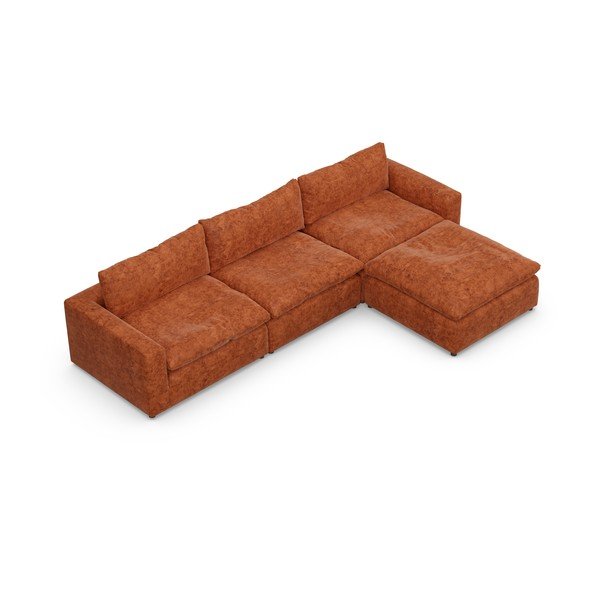 Rohová pohovka v tehlovej farbe (variabilná) Moonlight – Furninova -image-3