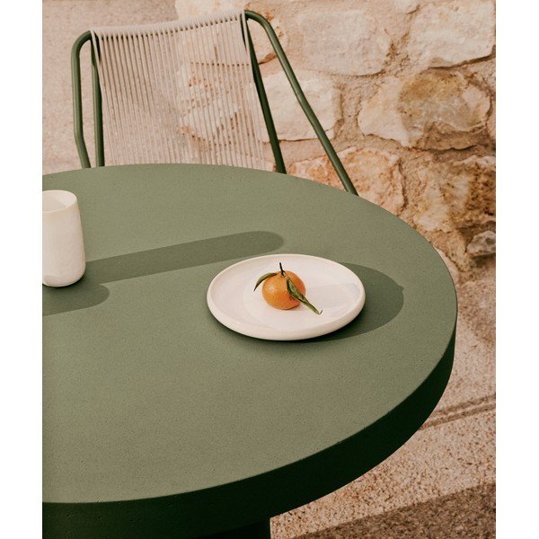 Betónový okrúhly záhradný jedálenský stôl ø 90 cm Aiguablava – Kave Home-image-3