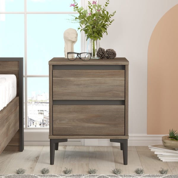 Hnedý nočný stolík Elegance – Kalune Design-image-1