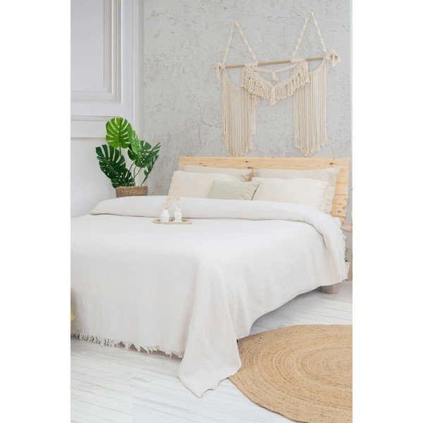 Krémovobiely pléd 240x220 cm Marla  – Mijolnir