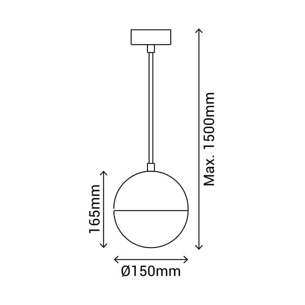 Čierne závesné svietidlo SULION Eclipse, výška 150 cm-image-2