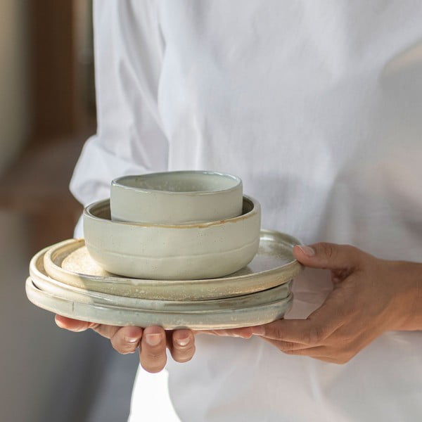 Biele taniere v súprave 2 ks z kameňa ø 20 cm Sand Grain – Mette Ditmer Denmark-image-3