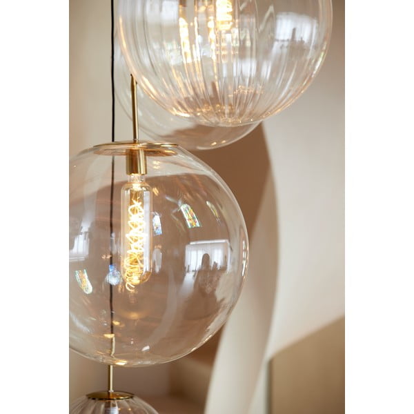 Závesné svietidlo v bronzovej farbe so skleneným tienidlom ø 40 cm Medina – Light & Living-image-2