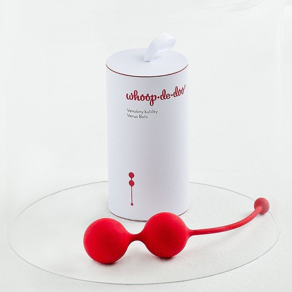 Červené dizajnové venušine guľôčky Whoop.de.doo, 65 g-image-1