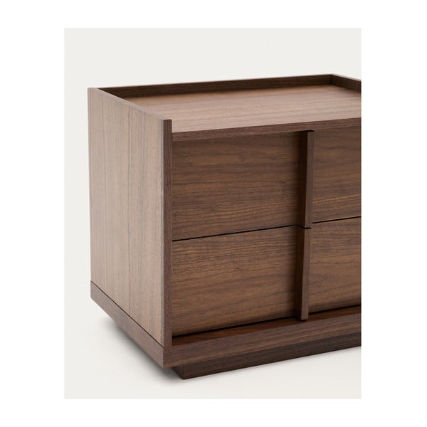 Tmavohnedý nočný stolík v dekore orecha Onix – Kave Home-image-4