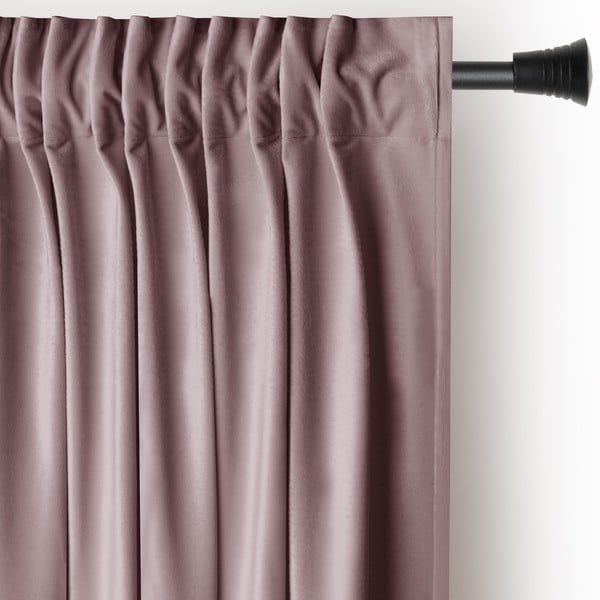 Svetlohnedý zamatový dimout záves 140x270 cm Pleat – Restilo