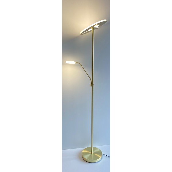 LED stmievateľná stojacia lampa v zlatej farbe (výška 180 cm) Dent – ​​Fischer & Honsel-image-1