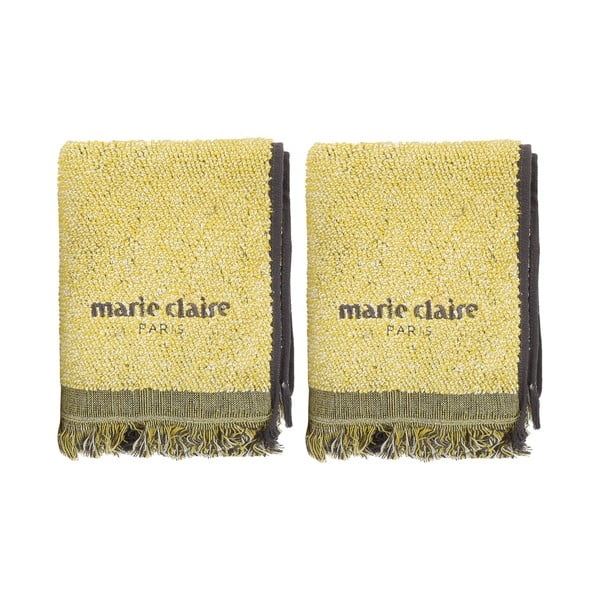 Sada 2 žltých uterákov Marie Claire Colza, 40 × 60 cm