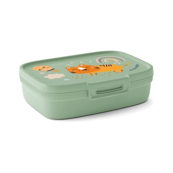 Zelený plastový detský desiatový box – Curver