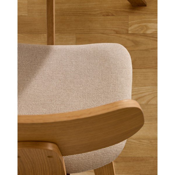 Béžová/v prírodnej farbe jedálenská stolička v dekore duba Gena – Kave Home-image-4