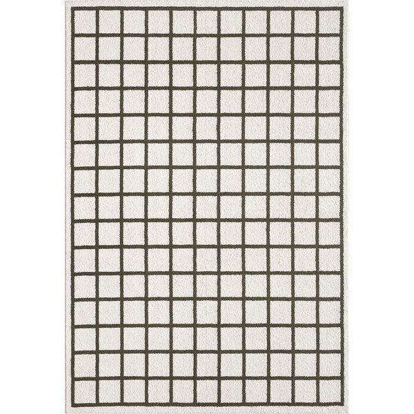 Tmavozelený/krémovobiely koberec 160x230 cm Picnic – ESTE