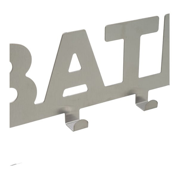 Kovový vešiak na dvere v matne striebornej farbe 32 cm Bath – Casa Selección-image-2