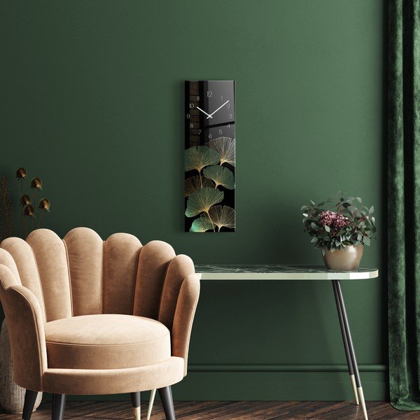 Sklenené nástenné hodiny Gingko - Styler-image-3