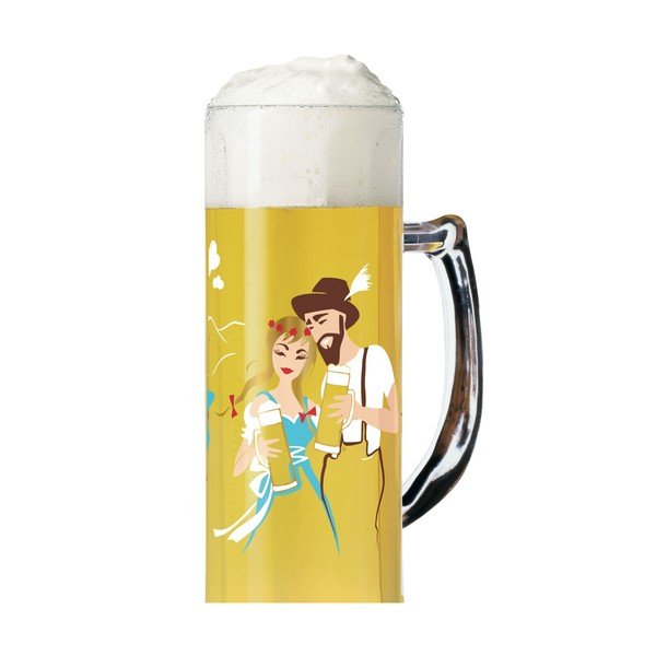 Set pivného pohára z krištáľového skla a 5 podtáciek Ritzenhoff Amdrea Arnolt, 596 ml-image-2