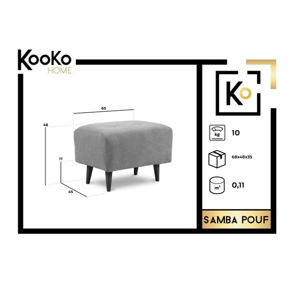 Sivá podnožka Kooko Home Samba-image-1