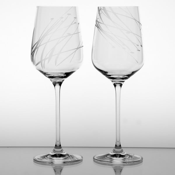 Ateliér Žampach, set 2 ks pohárov na biele víno Sitina
