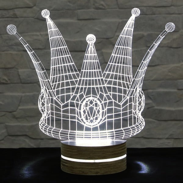 3D stolová lampa Crown