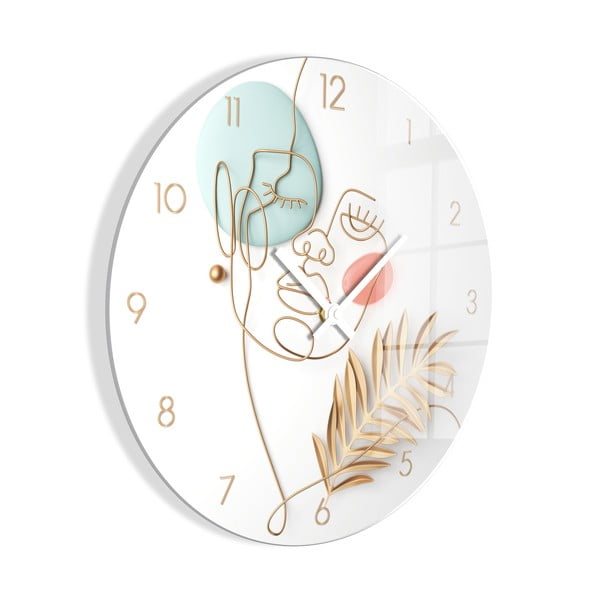 Sklenené nástenné hodiny ø 30 cm Feminine line - Styler-image-2