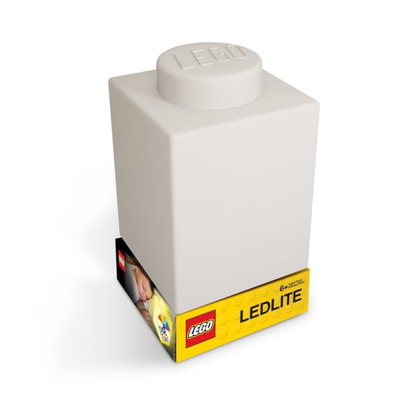Biele silikónové nočné svetielko LEGO® Classic Brick